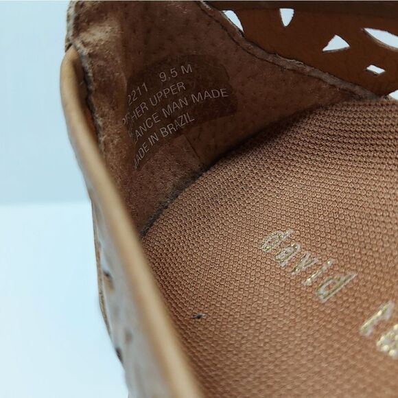 David Tate Sela Laser Cut Perforated Ballet Flats Size 9.5M - Picture 7 of 9